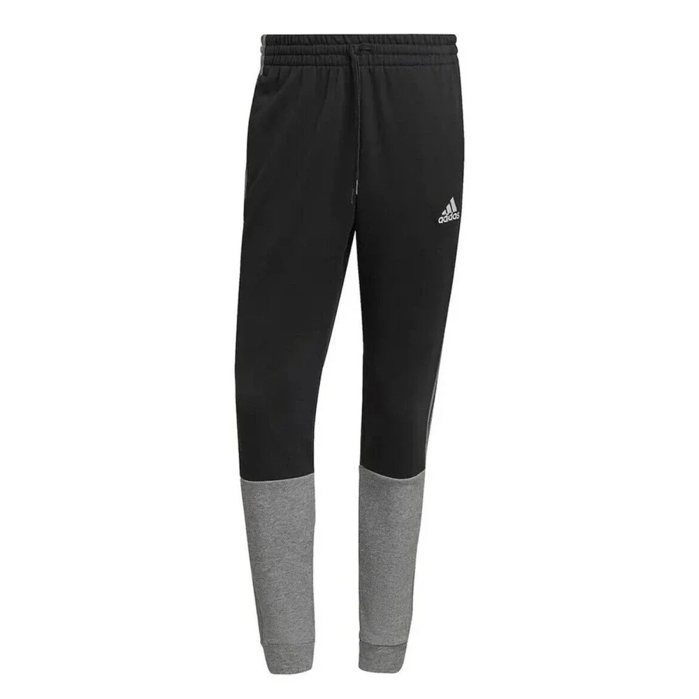 Adidas Men's Black/Grey Essentials Mélange French-Terry Joggers‎ (HK2899) XL